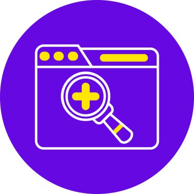 Ara. Web simgesi basit illüstrasyon