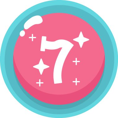 7 numaralı simge vektör illüstrasyonu