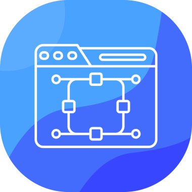 Bir simgenin modern tasarımının vektör çizimi