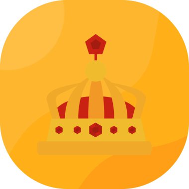 kraliyet düz vektör simgesi