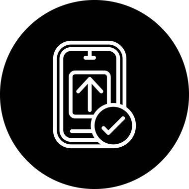 Mobil simgenin vektör illüstrasyonu,