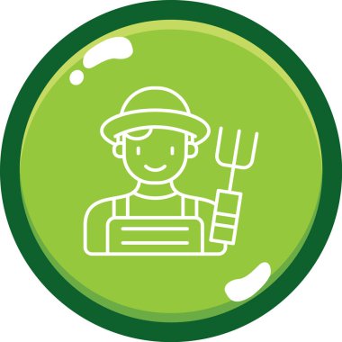 çiftçi ikonu vektör illüstrasyonu