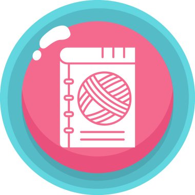 Örgü örüyorum. Web simgesi basit illüstrasyon