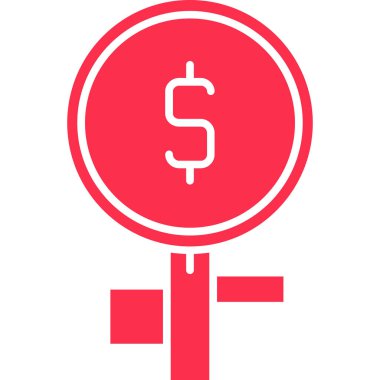 Dolar işareti simgesi. vektör illüstrasyonu