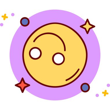 Gezegen ikonu vektör illüstrasyonu