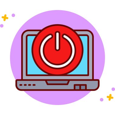 dizüstü bilgisayar ikonu vektör çizimi. dizüstü bilgisayar işareti ve sembol.