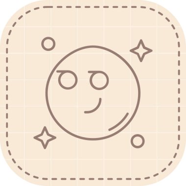 Çizgi film yüz simgesinin vektör illüstrasyonu