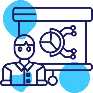 İş ve finans simgesinin vektör illüstrasyonu