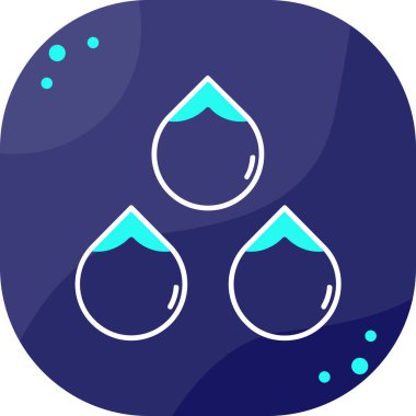 su damlaları ağ ikonu vektör çizimi