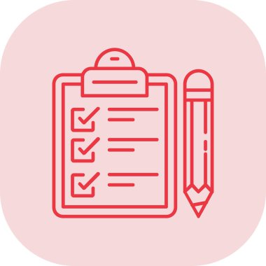 Kontrol listesi simgesi vektör illüstrasyonu