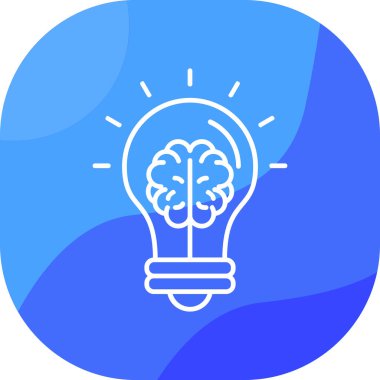 Beyin. Web simgesi basit illüstrasyon