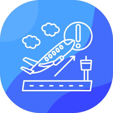 Uçak uçuş simgesi, vektör illüstrasyonu