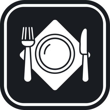 yiyecek ikonu vektör illüstrasyonu