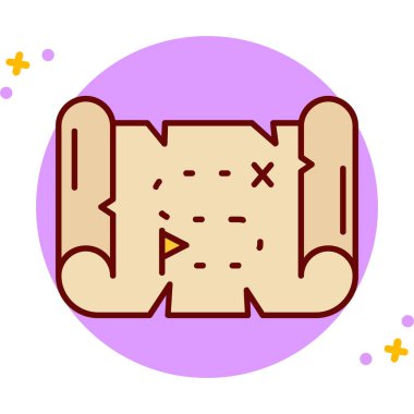 Beyaz arkaplandaki sevimli bir simgenin vektör çizimi