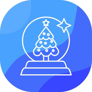 Noel ağacı modern simgesi, vektör illüstrasyonu