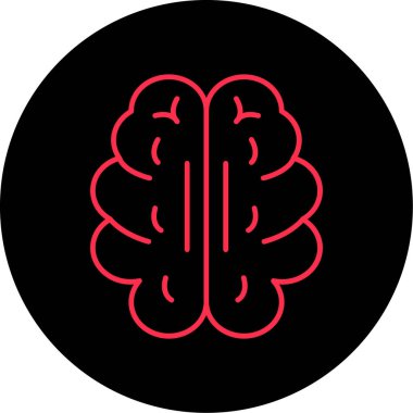 Beyin simgesi, modern vektör çizimi