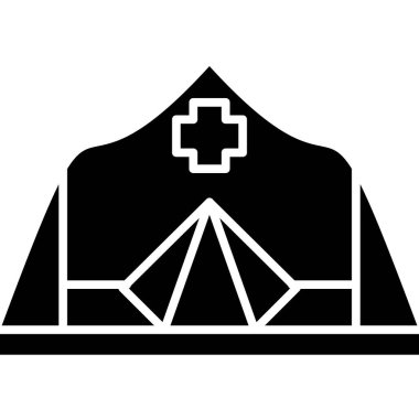 Hastane simgesi, vektör illüstrasyonu