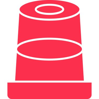 kırmızı fıçı simgesi, vektör illüstrasyonu