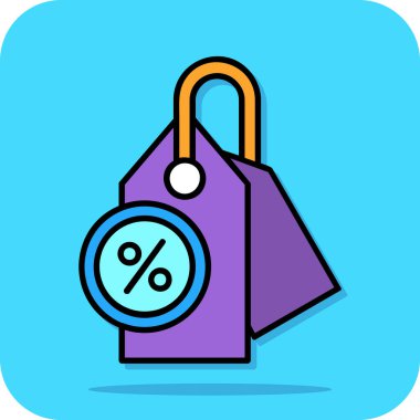 yüzde indirim vektör simgesi