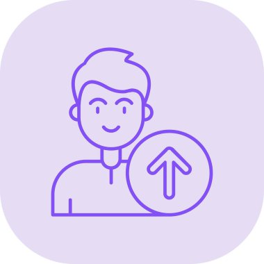 Yukarıdaki ok ikonlu adam