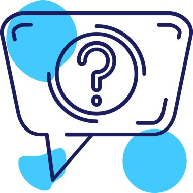 Soru işareti. Basit tasarım