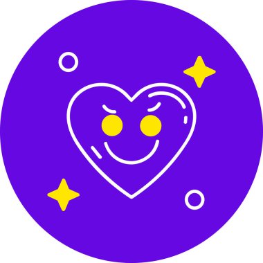 Kalp ikonu vektör illüstrasyonu