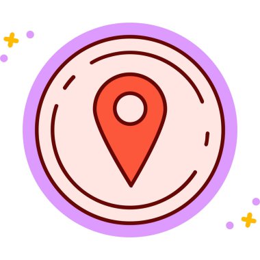 konum simgesi, vektör çizimi