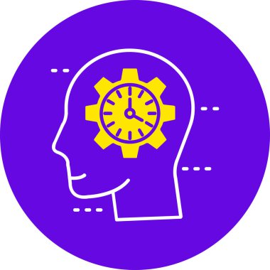 Beyin. Web simgesi basit illüstrasyon