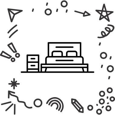 Bilgisayar izleme teknolojisi simgesi ana hat biçiminde