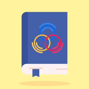 Kitap simgesini, düz tasarım