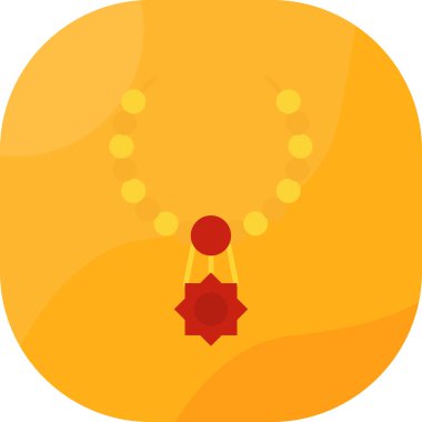 Kolye. Web simgesi basit illüstrasyon