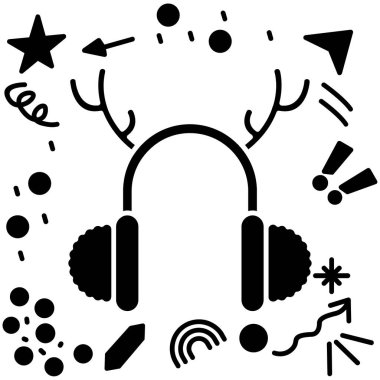 Müzik simgesi vektör illüstrasyonu