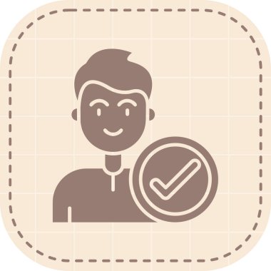 Bir insan simgesinin vektör illüstrasyonu