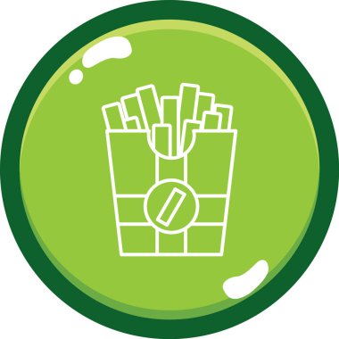 Patates kızartması, vektör çizimi