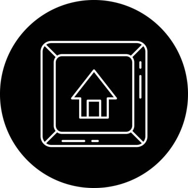  Ev anahtar simgesi işaret vektör illüstrasyonu 