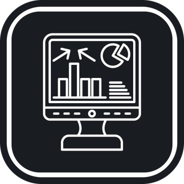 iş grafik simgesi, basit vektör illüstrasyonu