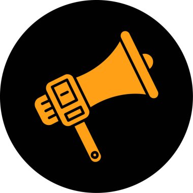 megafon web simgesi, vektör çizim