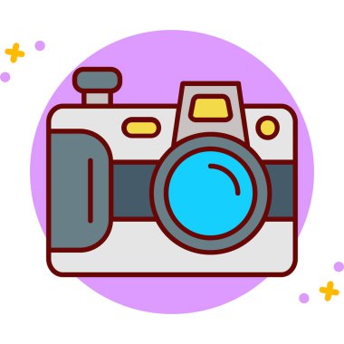 kamera simgesi vektör illüstrasyonu