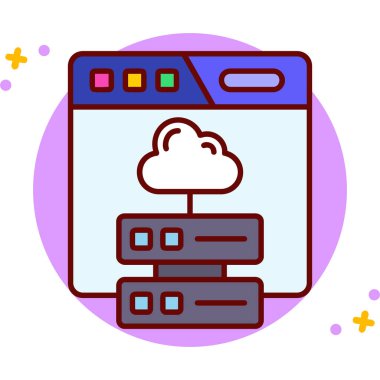 Bulut depolama teknolojisi simgesi - taslak biçimi