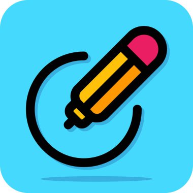 Kalem simgesi, vektör illüstrasyonu