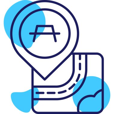 konum haritası gps simgesi - taslak biçimi