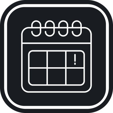 Takvim simgesi, vektör illüstrasyonu basit tasarım