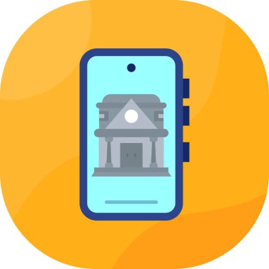 Banka simgesi, vektör illüstrasyonu