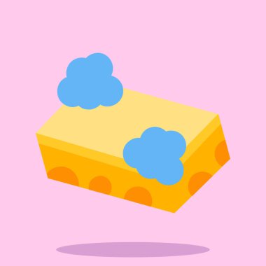 Peynir vektör simgesi. Peynir çizimi. düz biçim.