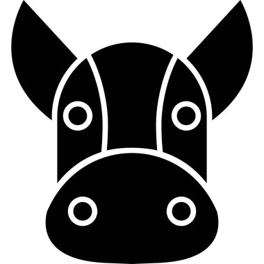 Moda tarzında izole edilmiş inek simgesi