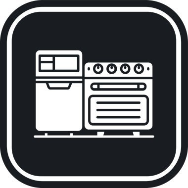 fırın ikonu vektör illüstrasyonu