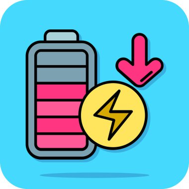 pil simgesi, vektör, illüstrasyon