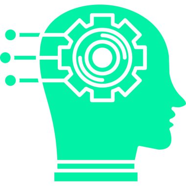 beyin ikonu vektör illüstrasyonu