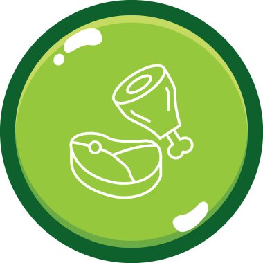 Beyaz arkaplandaki yeşil ve siyah daire simgesinin gösterimi