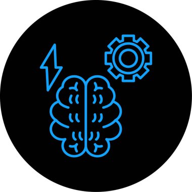 Beyin dişli yuvarlak simge